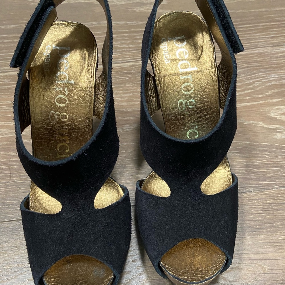 Pedro Garcia Black Suede Heels